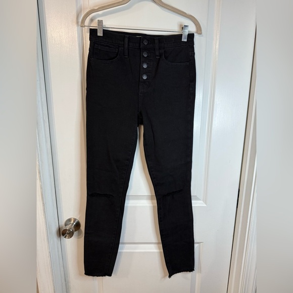 NWT Madewell Women’s Black 10” High-Rise Roadtripper Jeggings - Size 26T - Picture 1 of 8